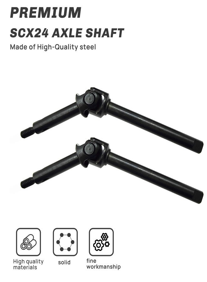 HOPLEX RC Steel Front Axle Drive Shaft CVD Front axle shafts for 1/24 Axial SCX24 C10/JLU/Bronco/Gladiator/Deadbolt RC Crawler Car (Regular) - Image 2